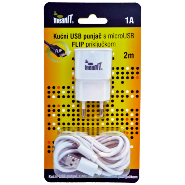 MeanIT Kućni punjač, za smartphone i tablet, FLIP konektor