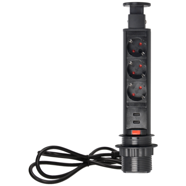 Orno Produžni kabel sa 3 x Schuko utičnice + 2 x USB, ugradbena