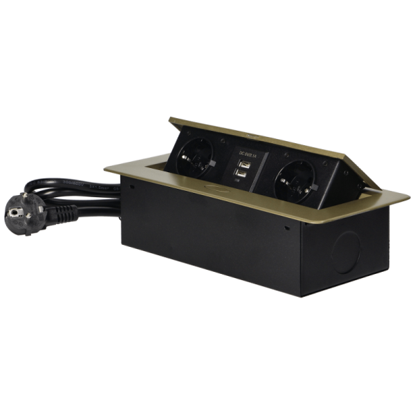 Orno Produžni kabel sa 2 x Schuko utičnice + 2 x USB, ugradbena