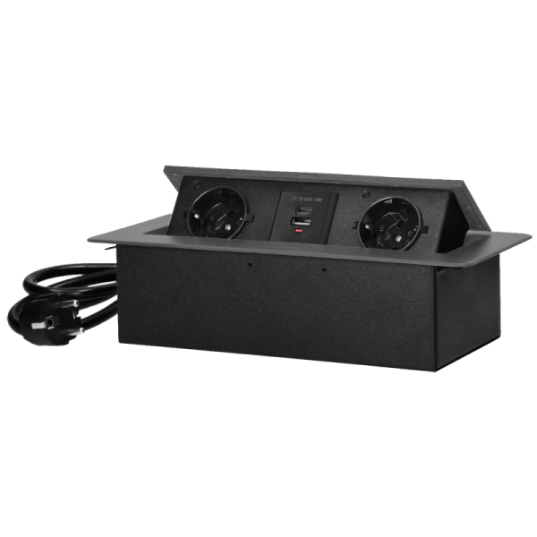 Orno Produžni kabel sa 2 x Schuko utičnice + 2 x USB, ugradbena