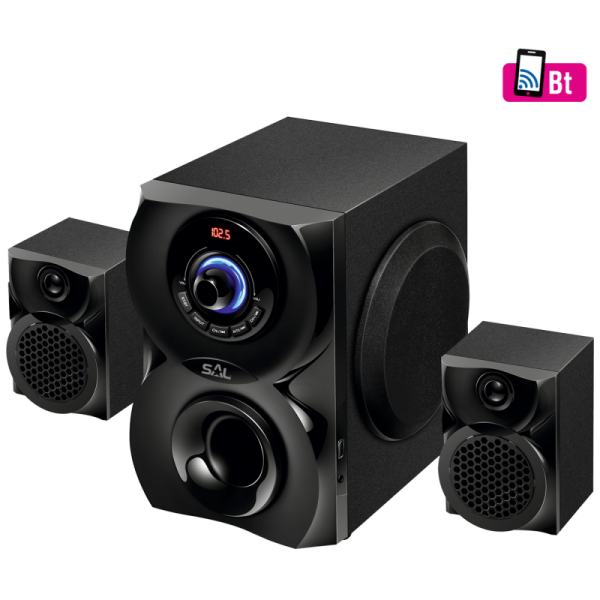SAL Zvučnik, set 2.1 stereo, Bluetooth, MP3, FM radio, AUX