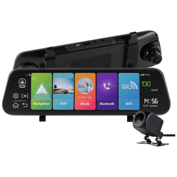 SAL Pametni retrovizor@Android, IPS 9.7" ekran, DVR, BT, WiFi