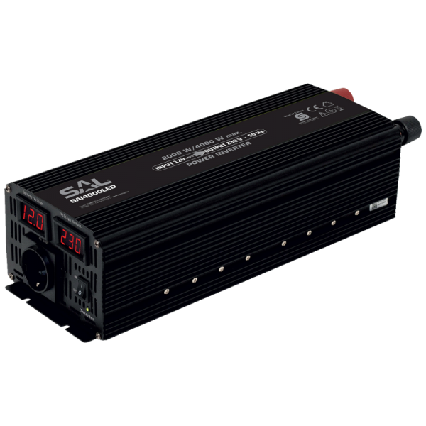 SAL Adapter 12V na 220V, snaga 2000/4000W, digitalni display