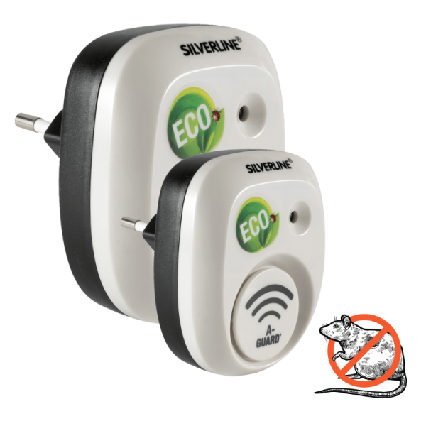 Silverline Ultrazvučni rastjerivač miševa i pacova, set 2 kom., 30 m²