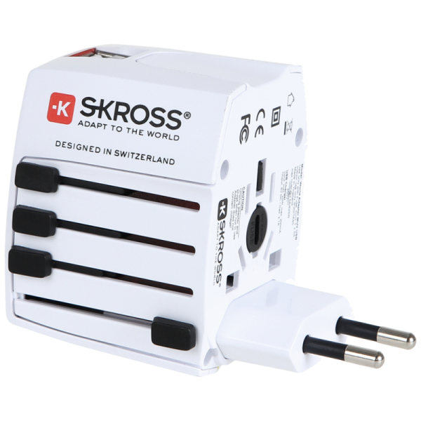 SKROSS Adapter, Putni (Travel), + 2 x USB za punjenje, 2100mAh 