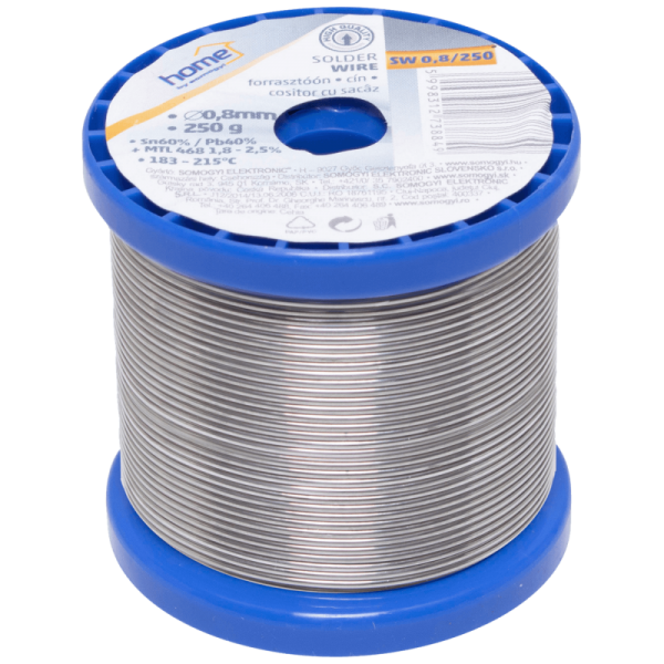 SMA Tinol za lemljenje, Ø 0.8 mm, 250g - SW 0.8/250