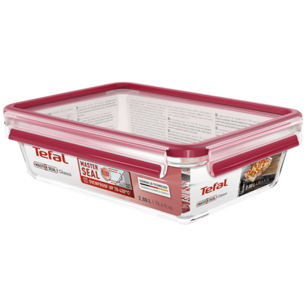Tefal Staklena posuda sa poklopcem, 2 lit., MasterSeal Glass