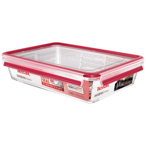 Tefal Staklena posuda sa poklopcem, 3 lit., MasterSeal Glass
