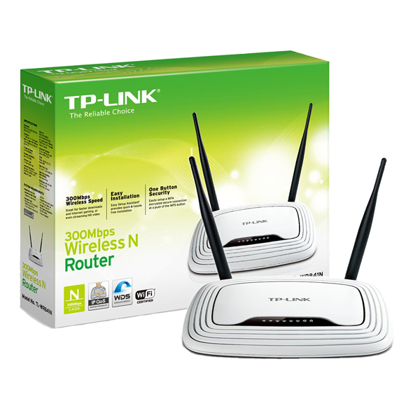 TP-LINK Wireless N Router, 4 porta, 300Mbps, 2x5dBi antena