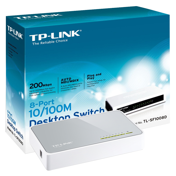 TP-LINK 8-Portni switch, 200Mbps, 10/100M - TL-SF1008D