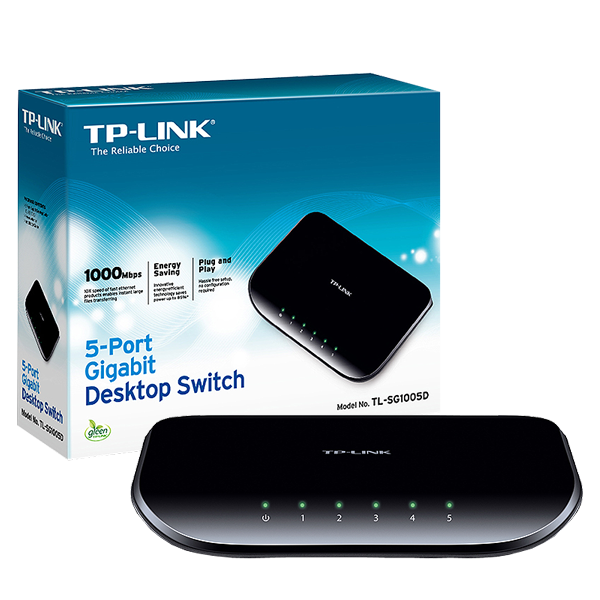 TP-LINK 5-Portni desktop switch, 5 x 10/100/1000 - TL-SG1005D