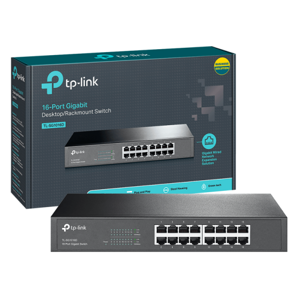 TP-LINK 16-Portni switch, 16x10/100/1000 Mbps - TL-SG1016D