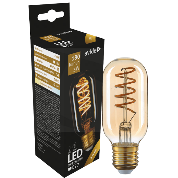 Avide Sijalica, LED 3W, E27, 2700K, 360°, 230V AC - T45 3W E27