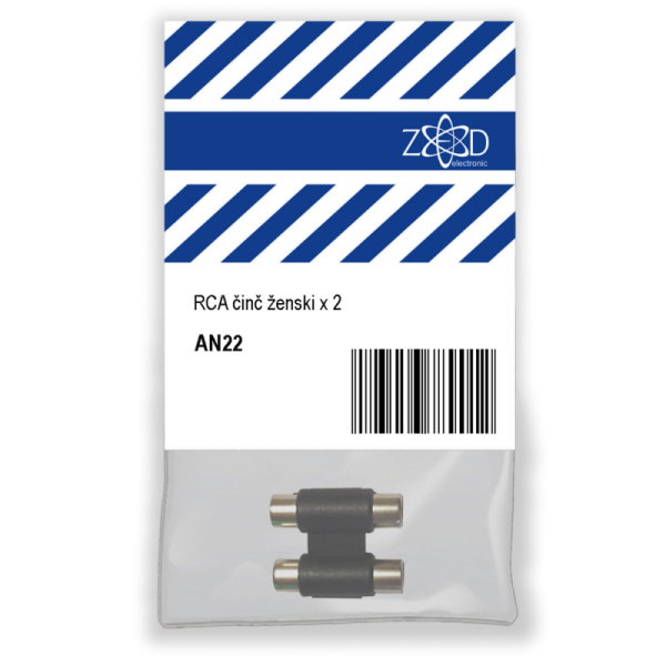 ZED electronic RCA činč ženski x 2, za produžetak audio kabla