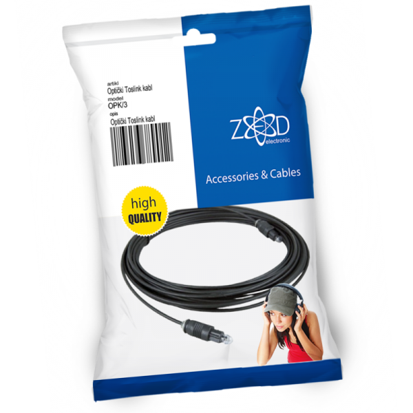 ZED electronic Optički Toslink kabl 3 metra, extra kvaliteta