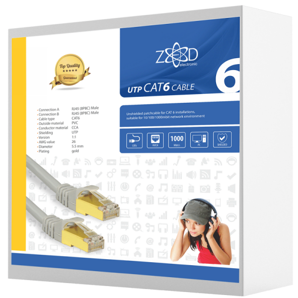 ZED electronic Mrežni FTP kabl, CAT6, 10 met - FTP6/10