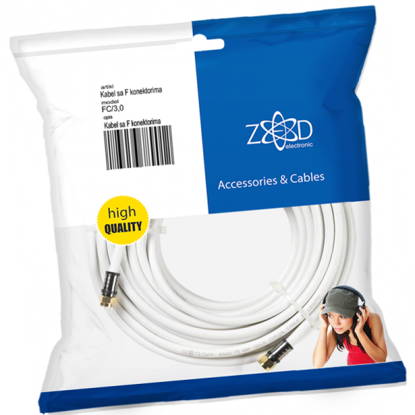 ZED electronic Antenski kabl sa F - konektorima, 3.0 met