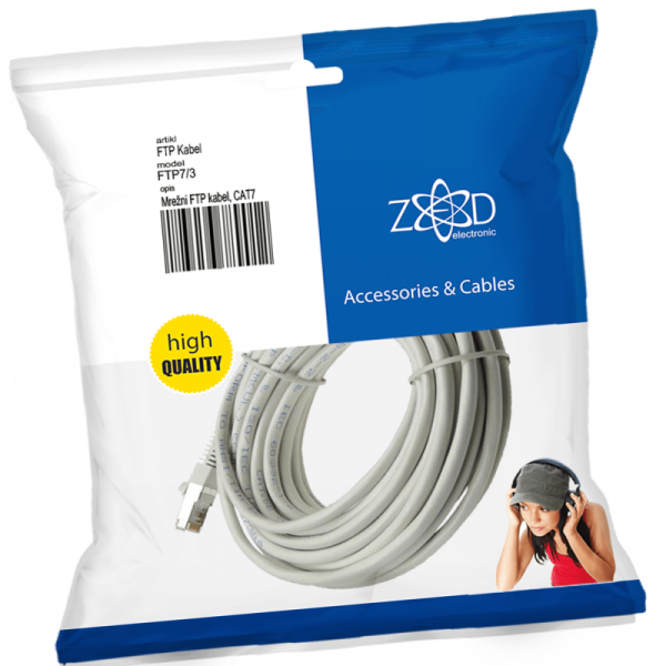 ZED electronic Mrežni FTP kabl, CAT7, dužina 3.0 metra