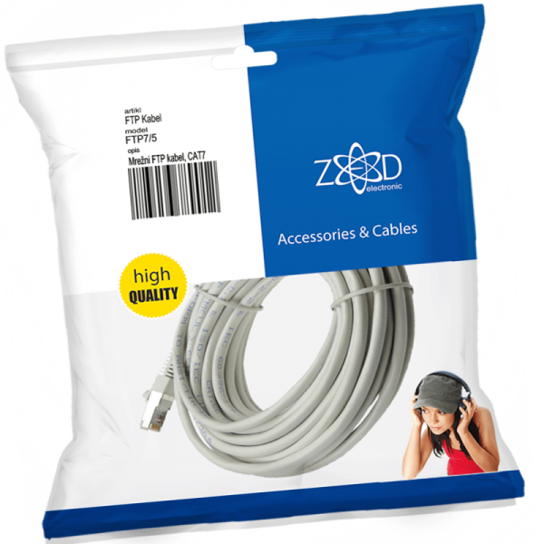 ZED electronic Mrežni FTP kabl, CAT7, dužina 5.0 metara