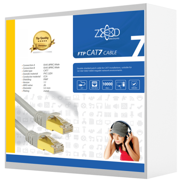 ZED electronic Mrežni FTP kabl, CAT7, dužina 20.0 metara