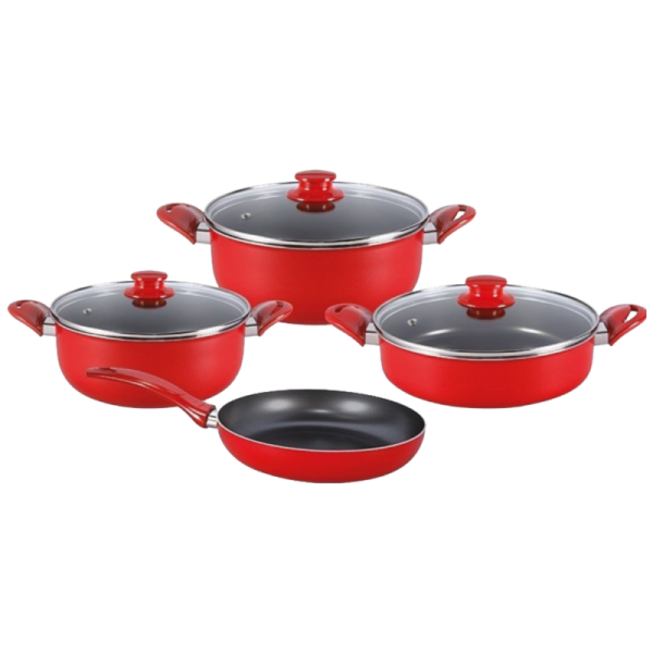 Zilan Posuđe, teflon, set 7/1, crvena - ZLN9379