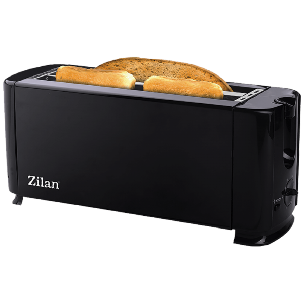 Zilan Toster, 4 šnite kruha, 6 nivoa grijanja, 1000 W, crna