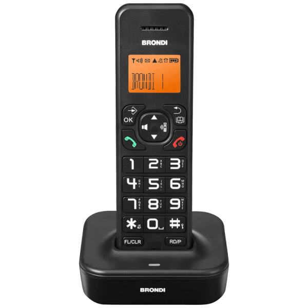 Brondi Telefon bežični, LED display, crni - Bravo Star, Black