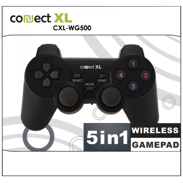 Connect XL Gamepad wireless, 5u1, PC i PS1/2/3,  2,4GHz, 10met