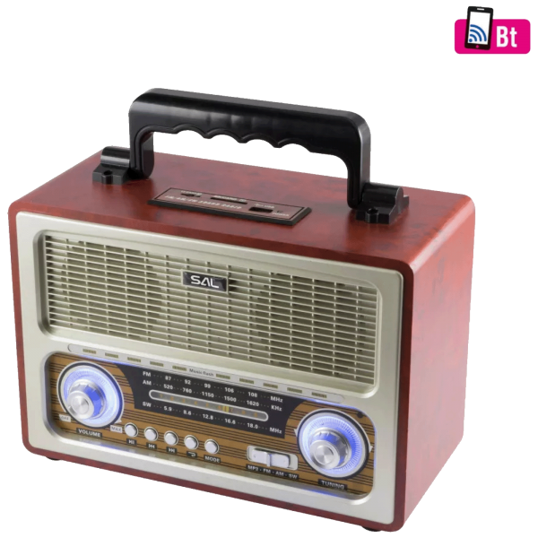SAL Retro radio + BT bežični zvučnik, 4in1, FM, MP3, AUX
