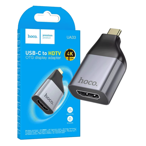 hoco. Adapter USB type C na HDMI, 4K - UA33
