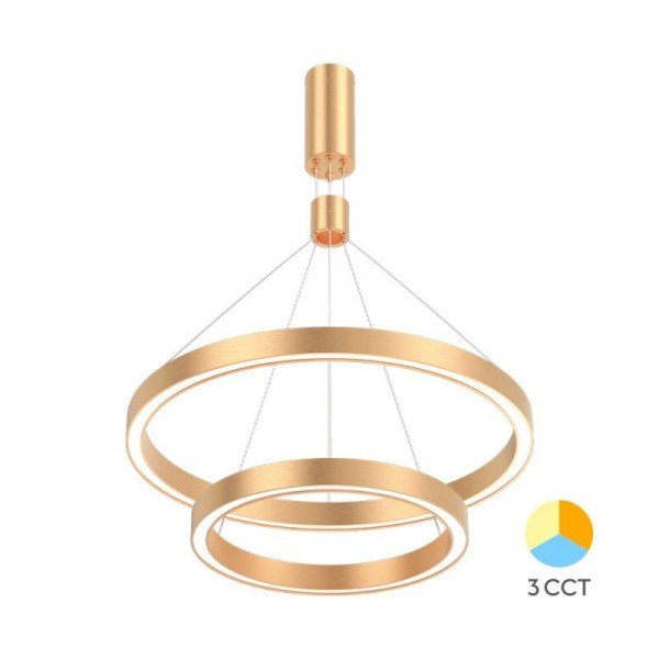Braytron Visilica Lina, BRY-LINA-PD-2540-RND-GLD-65W-3IN1-CEILING LIGHT, BH16-09686
