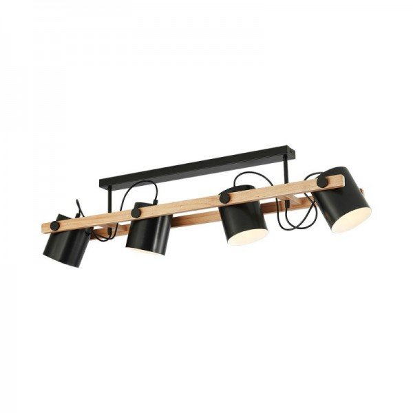 Braytron Drvena, BRY-D001C-4H-4xE27-WDN-CEILING LIGHT, BV02-00012