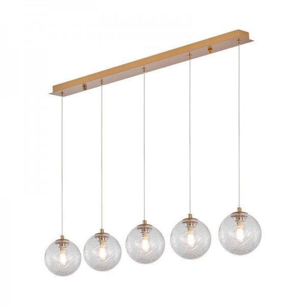 Braytron Kristalno staklo, BRY-S002S-5H-5xG9-GLD-PENDANT LIGHT, BV01-00024