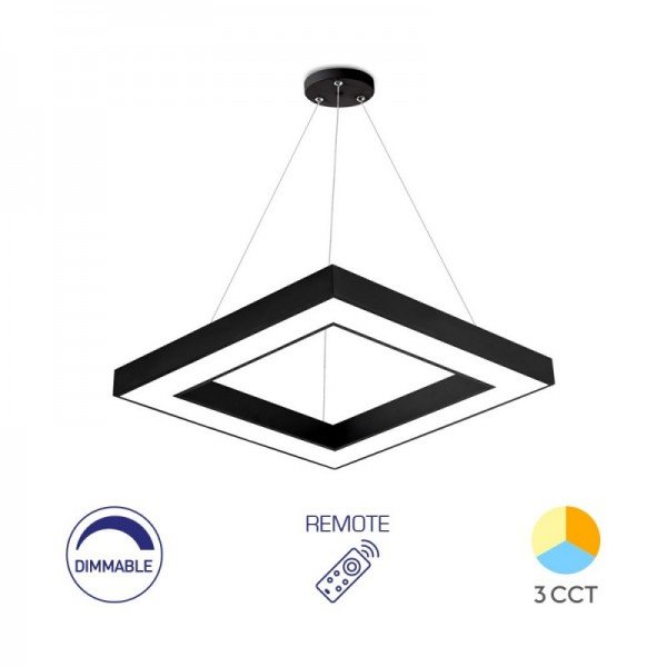 Braytron Visilica Blade, BRY-BLADE-PD-SQR-BLC-45W-RMT-CEILING LIGHT, BH16-07291