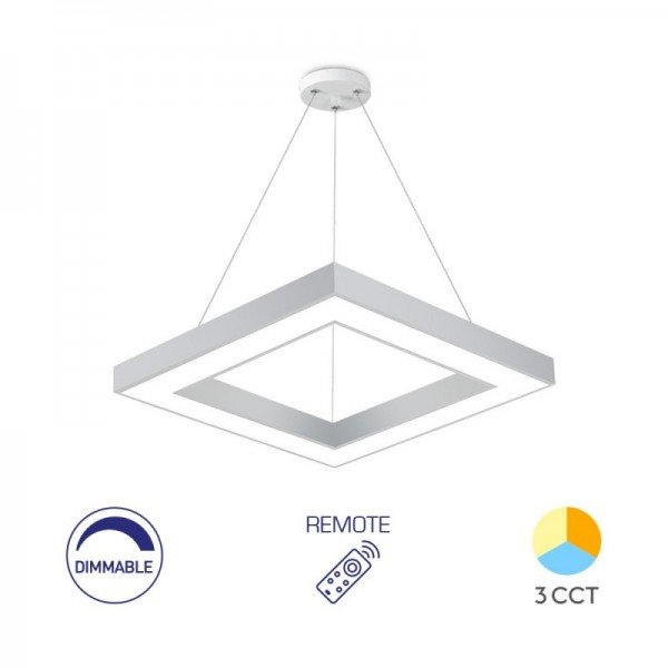 Braytron Visilica Blade, BRY-BLADE-PD-SQR-WHT-45W-RMT-CEILING LIGHT, BH16-07290