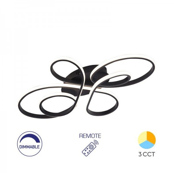 Braytron Led plafonjera Nela, BRY-NELA-SR2-RND-BLC-65W-RMT-IP20-CEILING LIGHT, BH17-04291