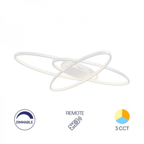 Braytron Led plafonjera Nela, BRY-NELA-SR2-RND-WHT-72W-RMT-IP20-CEILING LIGHT, BH17-04390