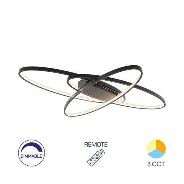 Braytron Led plafonjera Nela, BRY-NELA-SR2-RND-WHT-72W-RMT-IP20-CEILING LIGHT, BH17-04391