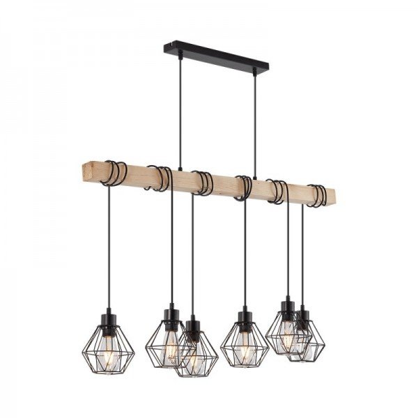 Braytron Drvena, BRY-D002S-6H-6xE27-WDN-PENDANT LIGHT, BV02-00021
