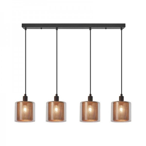 Braytron Prozirno staklo, BRY-S008S-4H-4xE14-CPR-PENDANT LIGHT, BV01-00082