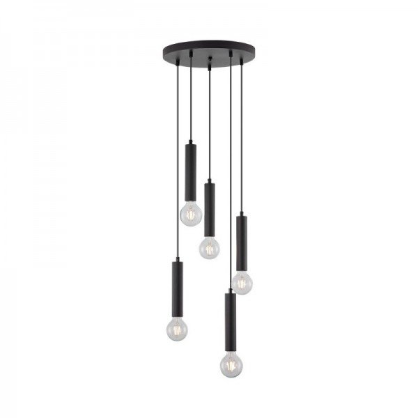 Braytron Rozetna, BRY-G005R-5H-5xE27-BLC-PENDANT LIGHT, BV04-00054