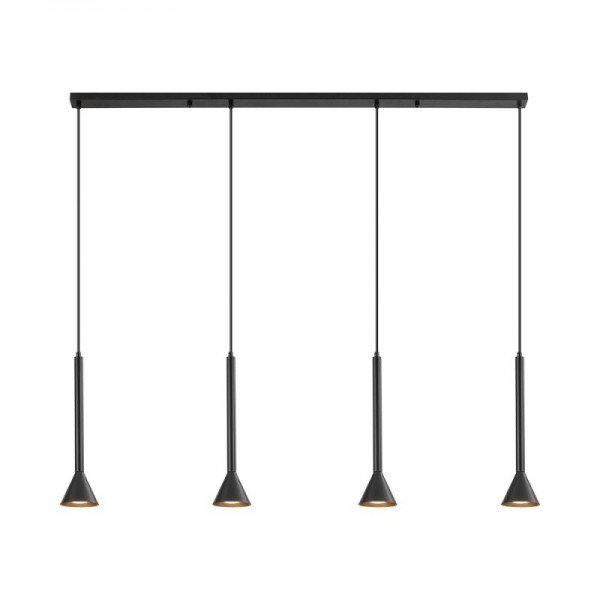 Braytron Metalna, BRY-P011S-4H-4xGU10-BLC-PENDANT LIGHT, BV05-00071