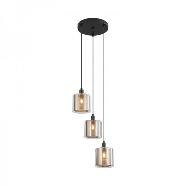Braytron Prozirno staklo, BRY-S008R-3H-3xE14-CPR-PENDANT LIGHT, BV01-00081