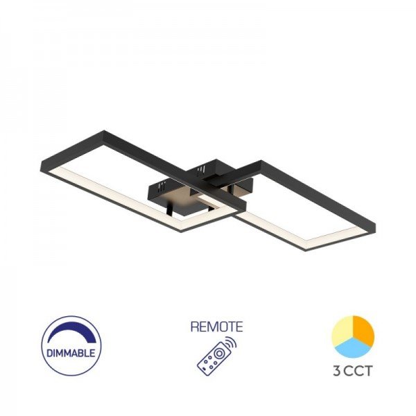 Braytron Led plafonjera Nela, BRY-NELA-SS1-RND-BLC-40W-RMT-IP20-CEILING LIGHT, BH17-04491