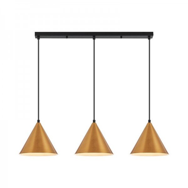 Braytron Metalna, BRY-P010S-3H-3xE27-GLD-PENDANT LIGHT, BV05-00066