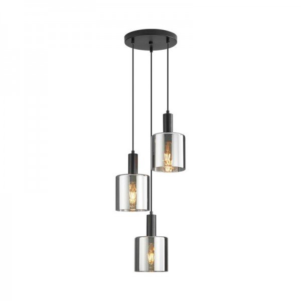 Braytron Prozirno staklo, BRY-S007R-3H-3xE27-SMK-PENDANT LIGHT, BV01-00071