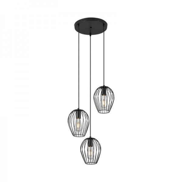 Braytron Žičana, BRY-W005R-3H-3xE27-BLC-PENDANT LIGHT, BV03-00051