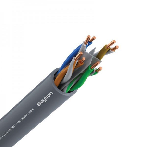 Braytron Kablovi, BRY-DATA-CAT6 UTP-DT6-CCA-GRY-305M-CABLE, BZ20-00390