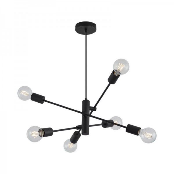 Braytron Rozetna, BRY-G004C-6H-6xE27-BLC-PENDANT LIGHT, BV04-00044
