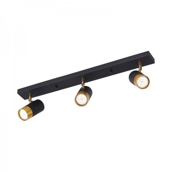 Braytron Rozetna, BRY-G002C-3H-3xGU10-GLD-BLC-CEILING LIGHT, BV04-00023